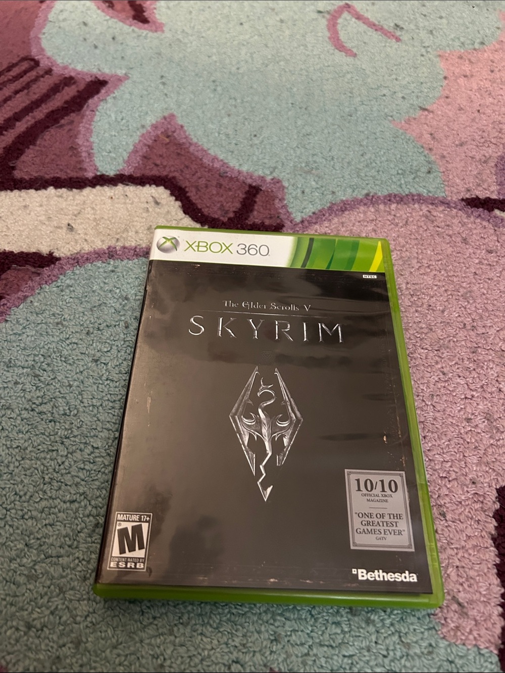 Microsoft Xbox 360 Skyrim Game Case - Black & Green